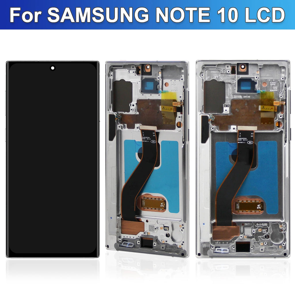 100%Tested Note 10 Display Screen, for Samsung Note 10 N970 SM-N970F SM-N9700 LCD Display Touch Screen Digitizer with Frame