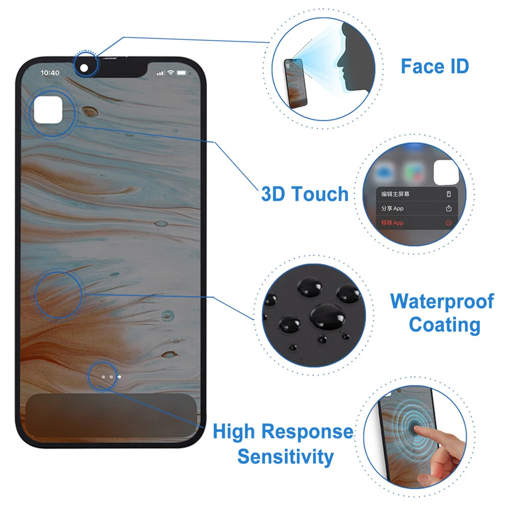 A2636 A2638 A2639 A2640 A2483 Original Lcd For IPhone 13 Pro New Display Touch With 3D Touch Screen Replacement Factory Display