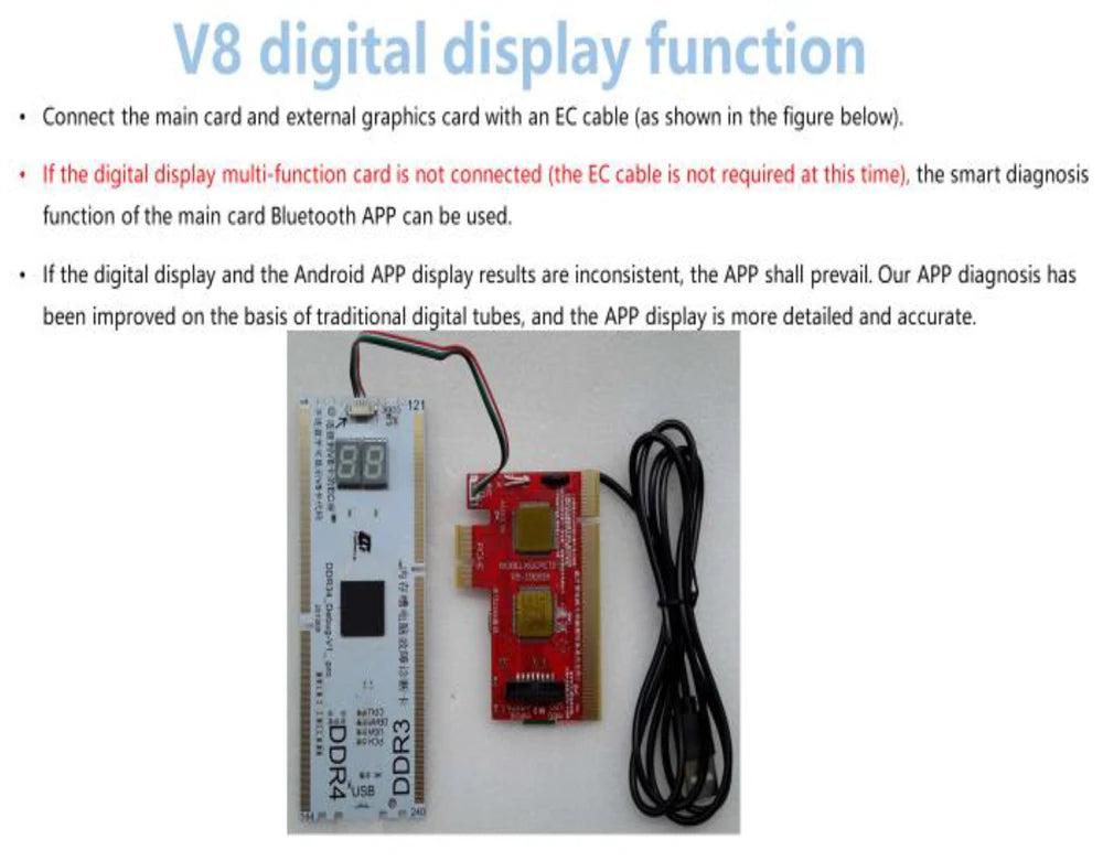 KQCPET6 V8 Motherboard Diagnostic Card Analyzer For Mobile Phone PC Laptop Smart Diagnostic Tester Card USB PCI/PCIE/LPC/PCI-E