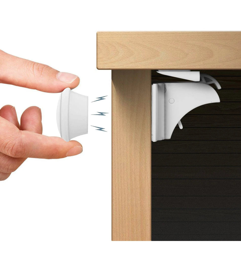 HONTUSEC Kids Security Baby Lock Magnetic Child Lock Cabinet Drawer Door Lock Children Protection Lock No Drilling Baby Lock