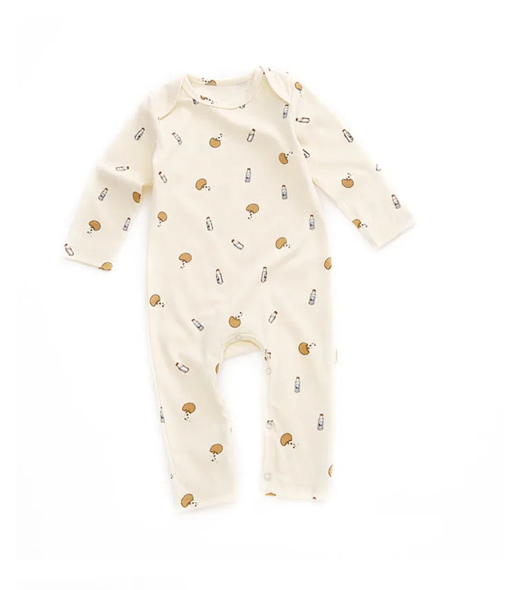 0-24M Newborn Kid baby Boys Girls Clothes Spring Print Romper Cute Sweet Cotton Jumpsuit Long Sleeve Cotton Fall Baby Outfit