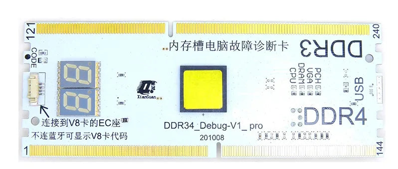KQCPET6 V8 Motherboard Diagnostic Card Analyzer For Mobile Phone PC Laptop Smart Diagnostic Tester Card USB PCI/PCIE/LPC/PCI-E
