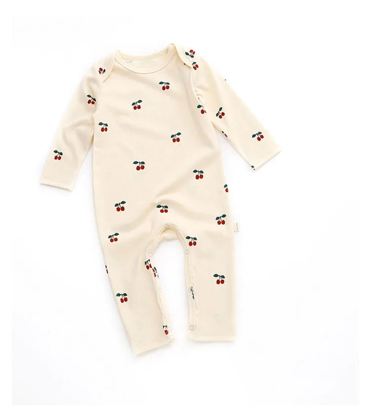 0-24M Newborn Kid baby Boys Girls Clothes Spring Print Romper Cute Sweet Cotton Jumpsuit Long Sleeve Cotton Fall Baby Outfit