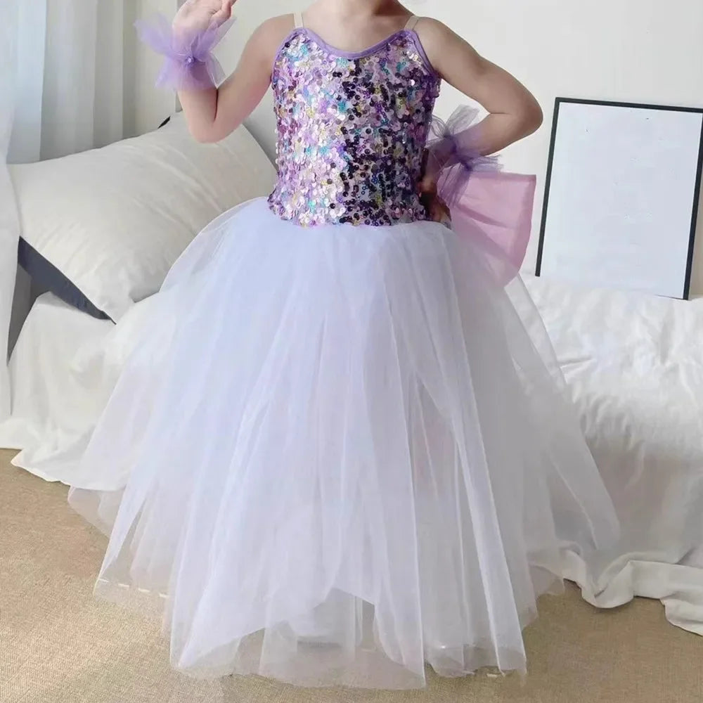Summer Stage Girl Dress Tutu Ballerine Dance Kids Ballet Leotards Party Baby Dresses Outfit Ballet Girls Clothing Vestidos