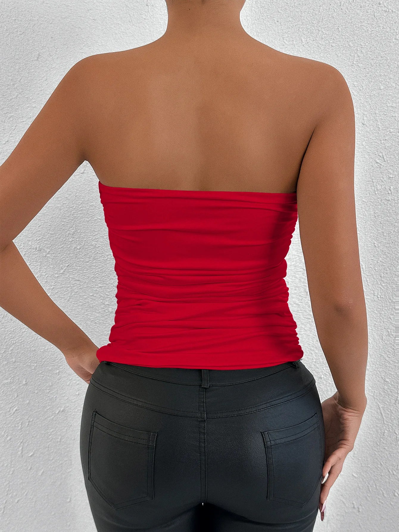 Fairyshely 2026 Sexy Summer Solid Strapless Top Women Bandeau Bodycon Tops Lady Sleeveless Off Shoulder Club Party Clothes
