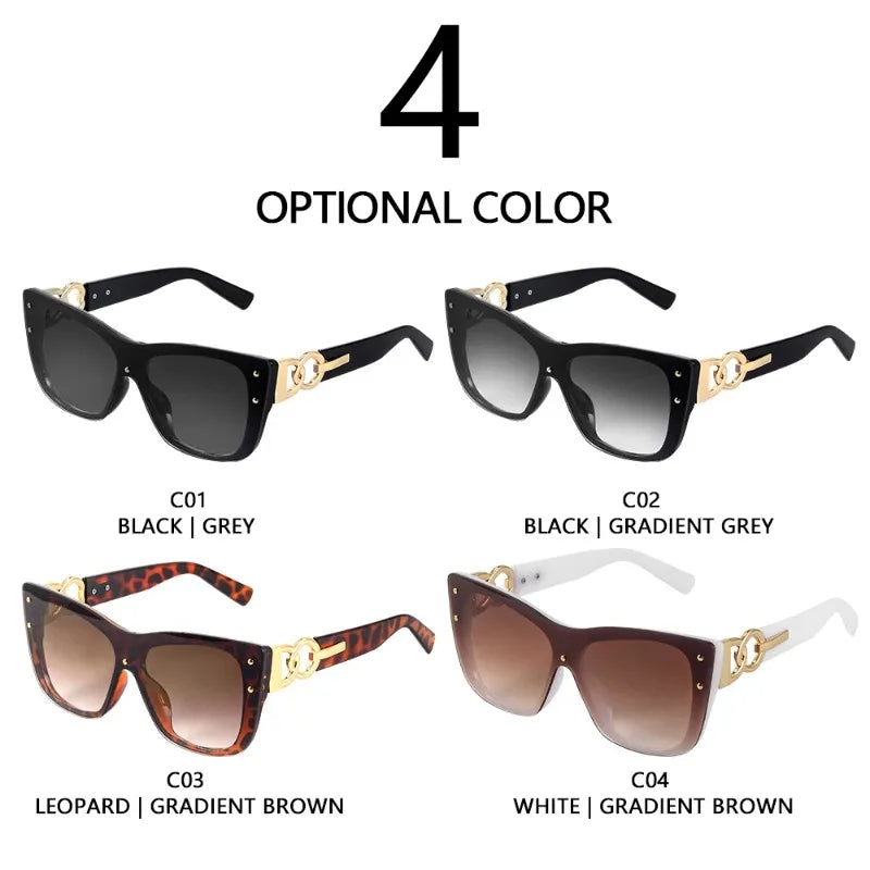 New Fashion Big Frame Cat Eye Sunglasses For Ladies Street Shot Fashionable Sunglasses for Women Driving Shades UV400 INSV