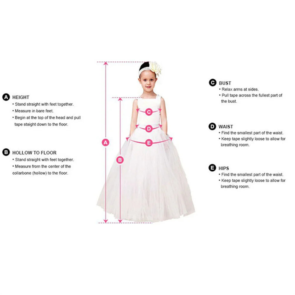 New Year Dress for Girls 3D Decals Gossamer Flower Baby Dresses Child's Party Birthday Prom Party First Communion Custom Evening