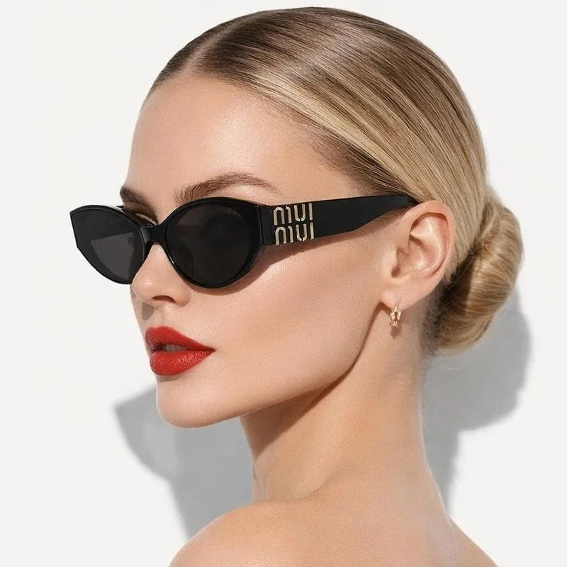 Luxury Fashion MM Sunglasses Brand For Men And Women Oval Minimalist Gradient Lens Glamour Unisex Sun Glasses UV400