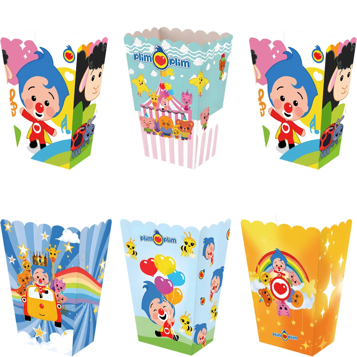 Catoon Clown Birthday Party Decoration Cute Tableware Cup Plate Balloon Banner Backdrop Gift Bag Favors for Kids Baby Supplies