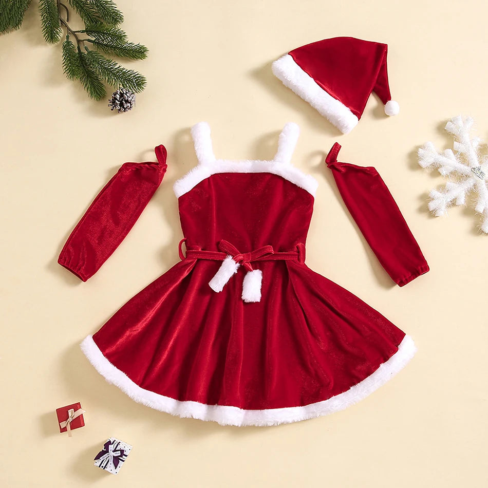 Baby Girl Clothes Pajamas Sets Boys Tops Set Child Christmas Gift Carnival Party Dress Kids Halloween Elf Cosplay Costumes Suit