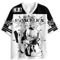 Neon Genesis Evangelion Rei Fashion Trend Lining V-neck Short Sleeved Best-selling