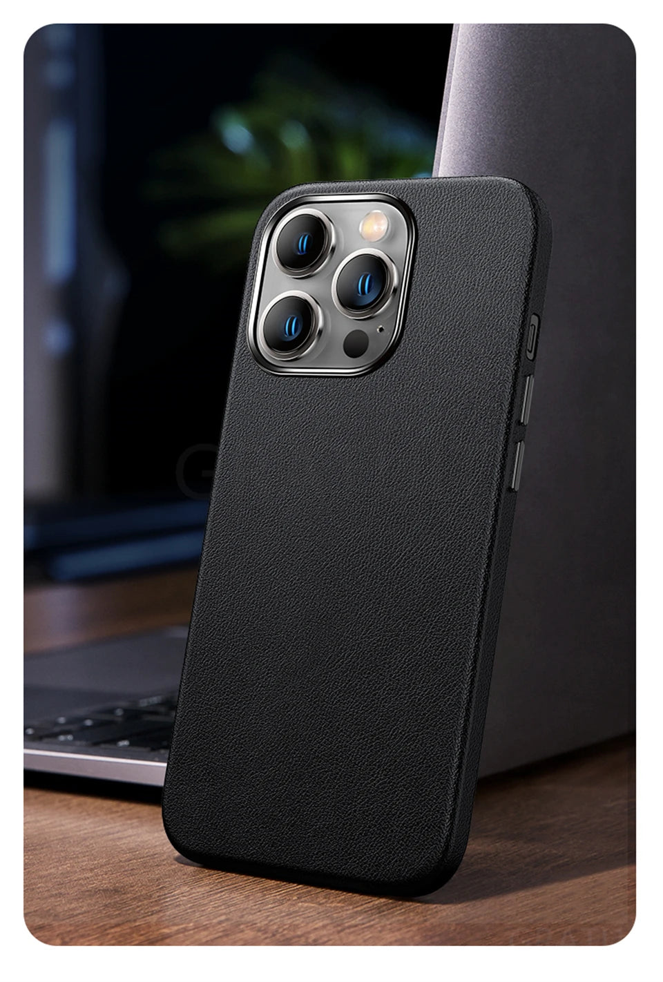 Luxury Leather Case For iPhone 15 14 13 Pro Max Plus Mini For Magsafe Magnetic Wireless Charging With Animation Phone Accessorie
