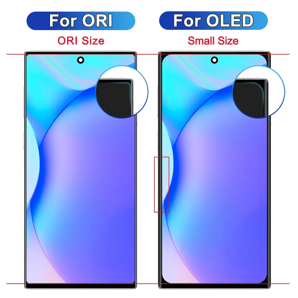 100%Tested Note 10 Display Screen, for Samsung Note 10 N970 SM-N970F SM-N9700 LCD Display Touch Screen Digitizer with Frame
