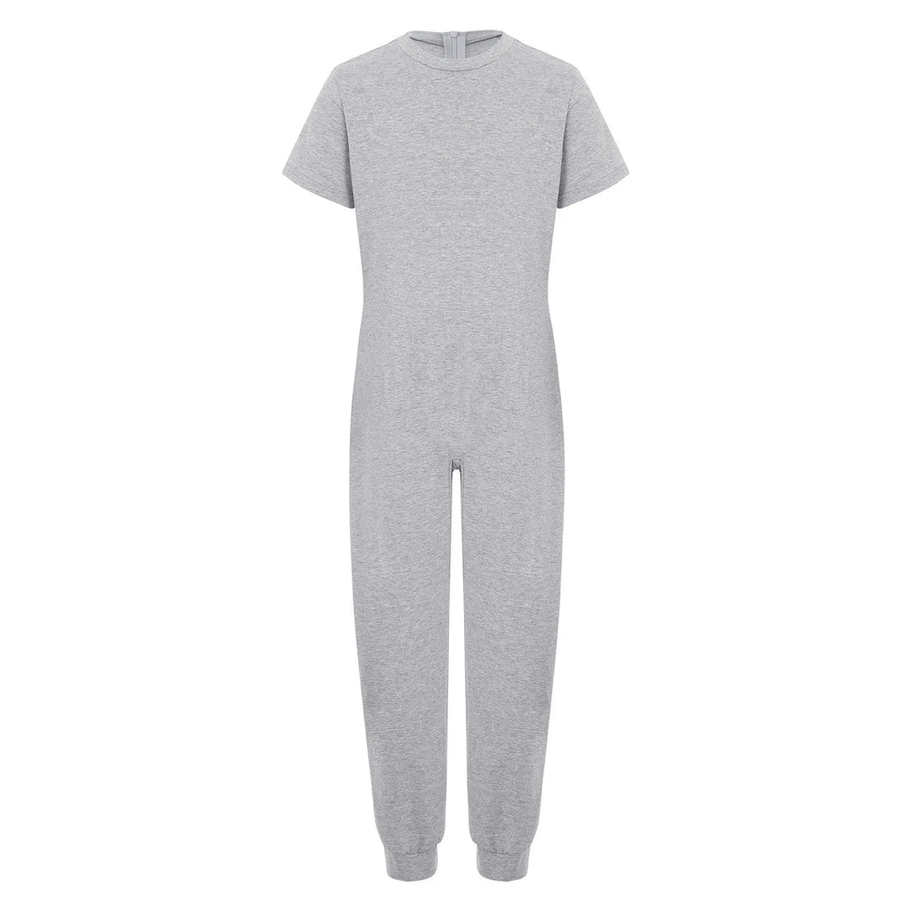 Children Anti-Strip Jumpsuit Kids Special Needs Adaptive Clothing Cotton Rompers Zipper One Piece Jumpsuit for Wearing All Day