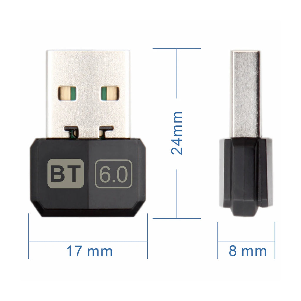 Bluetooth Adapter USB Bluetooth 6.0 5.4 for PC Dongle Wireless Mouse Keyborad Music Audio Receiver USB Transmitter
