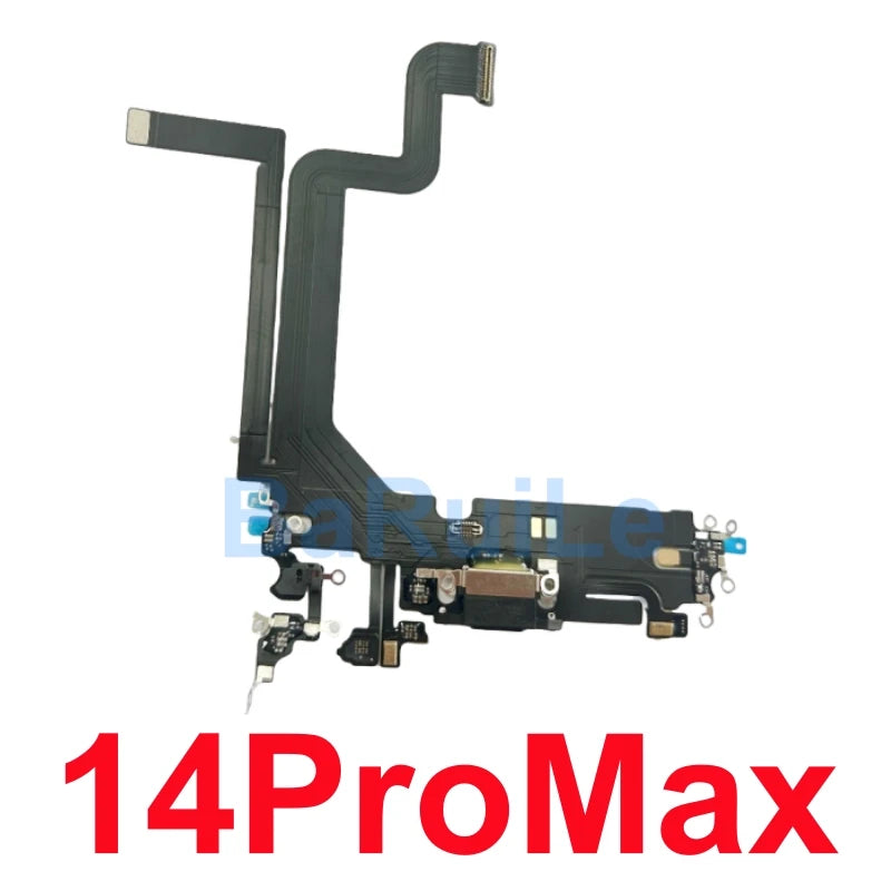 1pcs USB Charging Charger Port Flex For iPhone 11 12 13 14 Pro Max Dock Connector Microphone Headphone Audio Jack Flex Cable