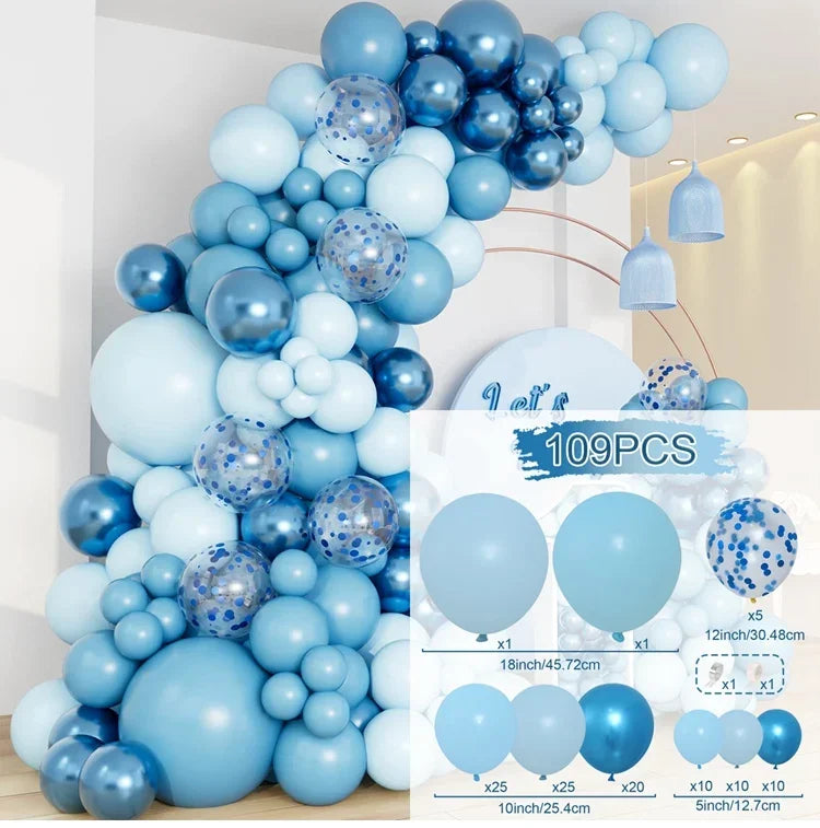 Blue Balloon Garland Arch Kit Wedding Birthday Party Decoration Kids Adult Wedding Party Supplies Latex Ballon Baby Shower Boy
