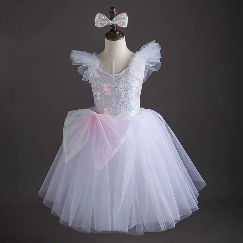Summer Stage Girl Dress Tutu Ballerine Dance Kids Ballet Leotards Party Baby Dresses Outfit Ballet Girls Clothing Vestidos