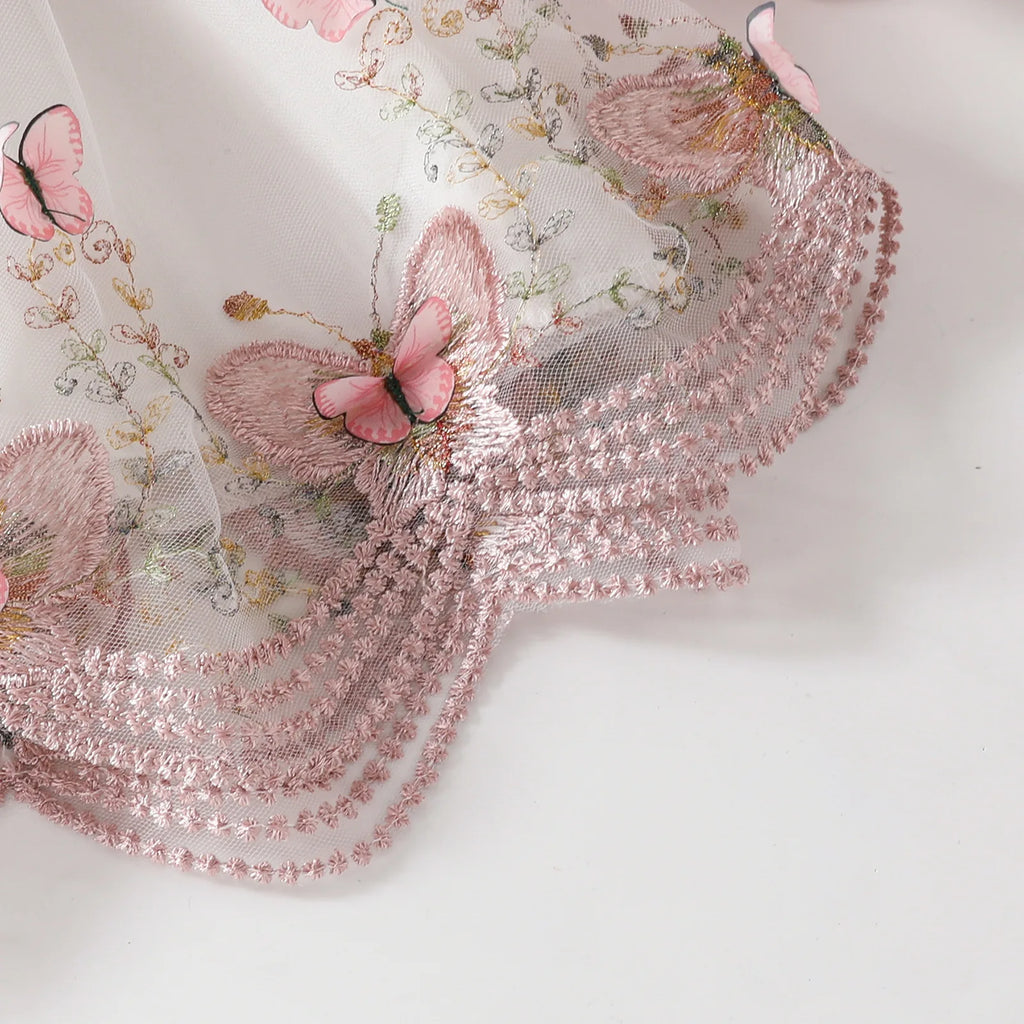 Ceeniu Baby Dresses For Birthday Long Sleeve Ruffles Bow Butterfly Party Dress For Girls 2024 Toddler Newborn Girl Clothes 2024