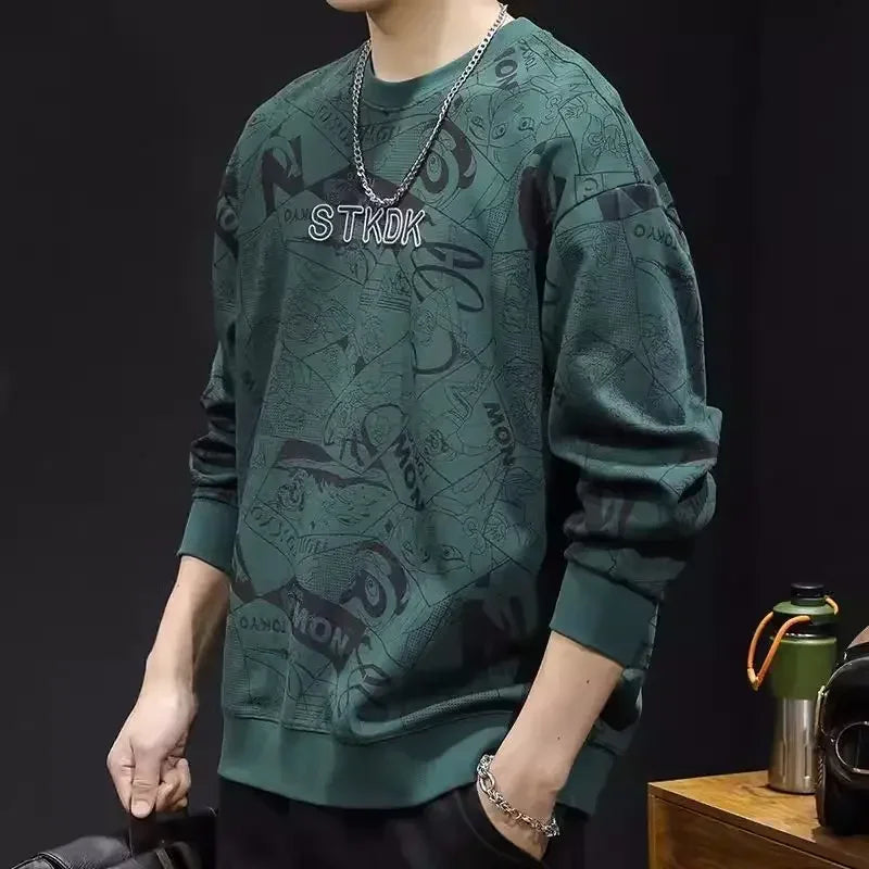 Male Pullover New Sweatshirt Baggy Long Sleeve Sale Emo Luxury Original Quotes Clothing 2025 Funny High Quality Men's T-shirts