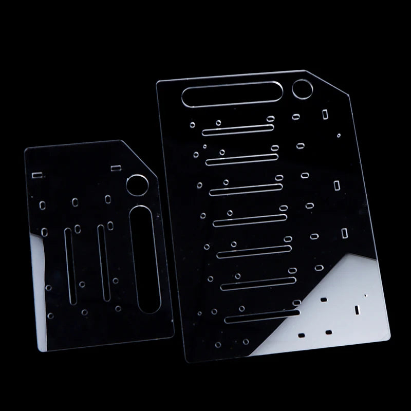 【C】3/4/6/8Layer Hard Drive Cage Hard Drive Bracket For 3.5in HDD SSD DIY Storage Acrylic Rack Shelf With Cooling Fan Space