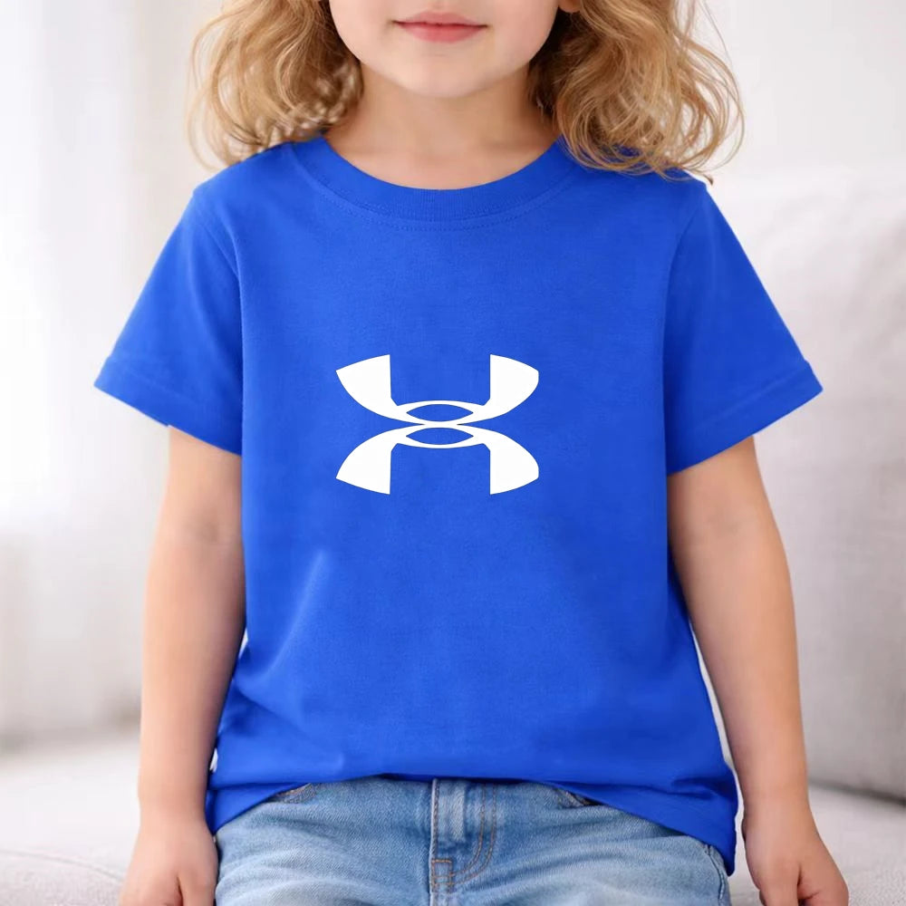 Summer Clothes Boys Girls Age 3-12 Tee+shorts suit Children Short Sleeve T-shirts Child Loose Casual Pink Black Fashion white