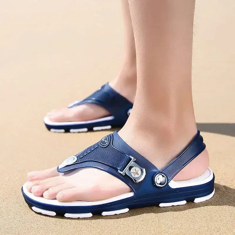 Summer Sandals Men Slippers Outdoor Beach Casual Shoes Zapatos De Hombre Indoor Durable Anti Slip Peep Toe New