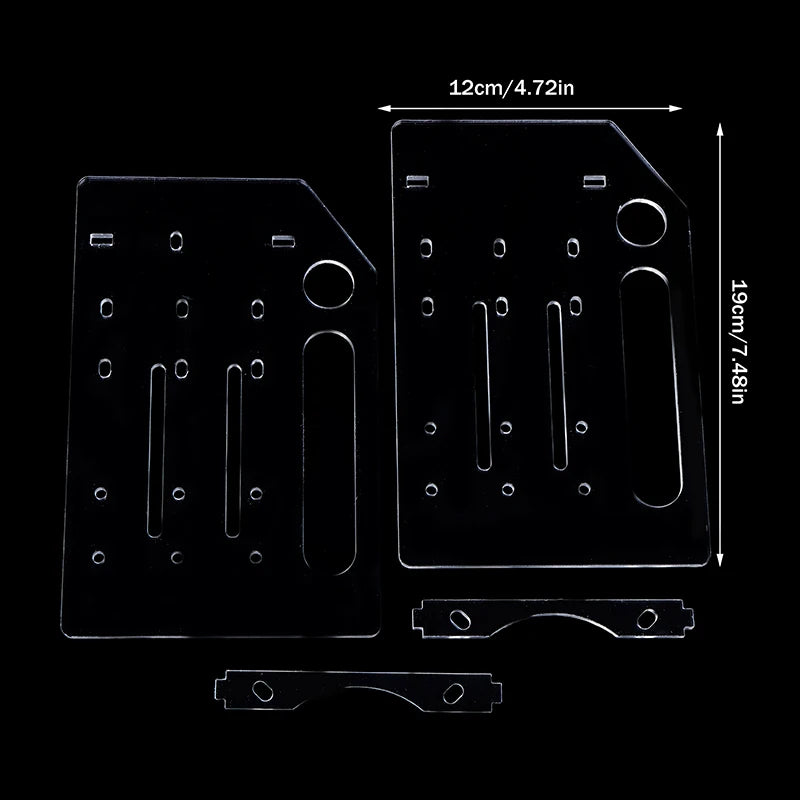 【C】3/4/6/8Layer Hard Drive Cage Hard Drive Bracket For 3.5in HDD SSD DIY Storage Acrylic Rack Shelf With Cooling Fan Space