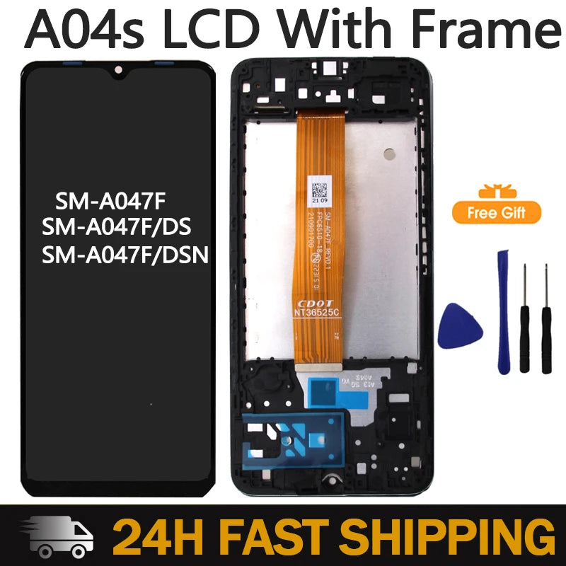 6.5"Display For Samsung Galaxy A04 A04s A04e LCD Display Touch Screen Digitizer Assembly For Samsung A045F A047F A042F Display