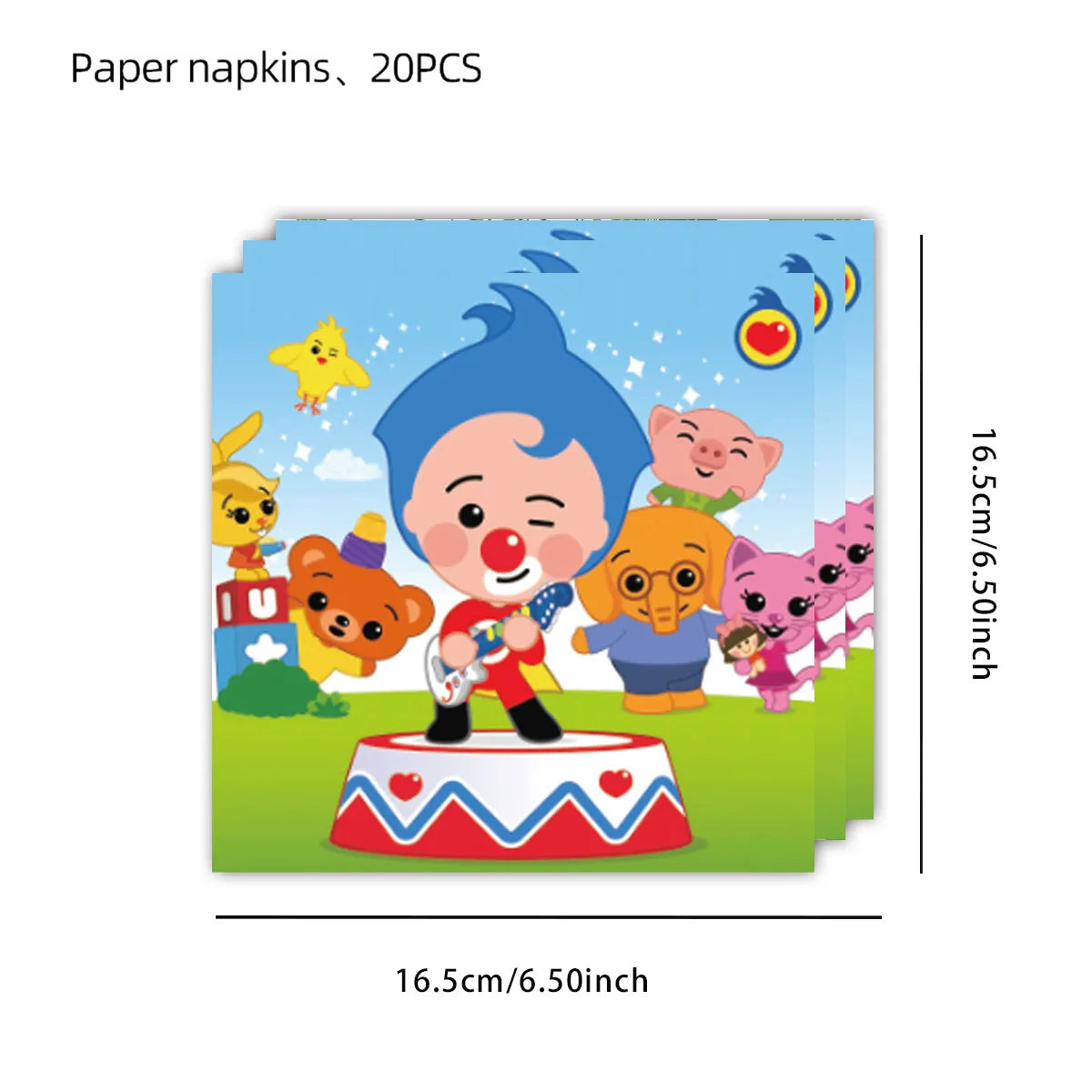 Catoon Clown Birthday Party Decoration Cute Tableware Cup Plate Balloon Banner Backdrop Gift Bag Favors for Kids Baby Supplies