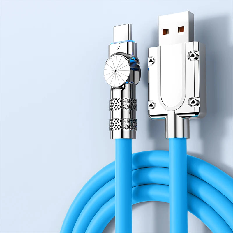100W Liquid Silicone Fast Charge Cable Type For iPhone 14 Xiaomi Huawei Samsung USB C Micro USB Charge Cable for Playing Game