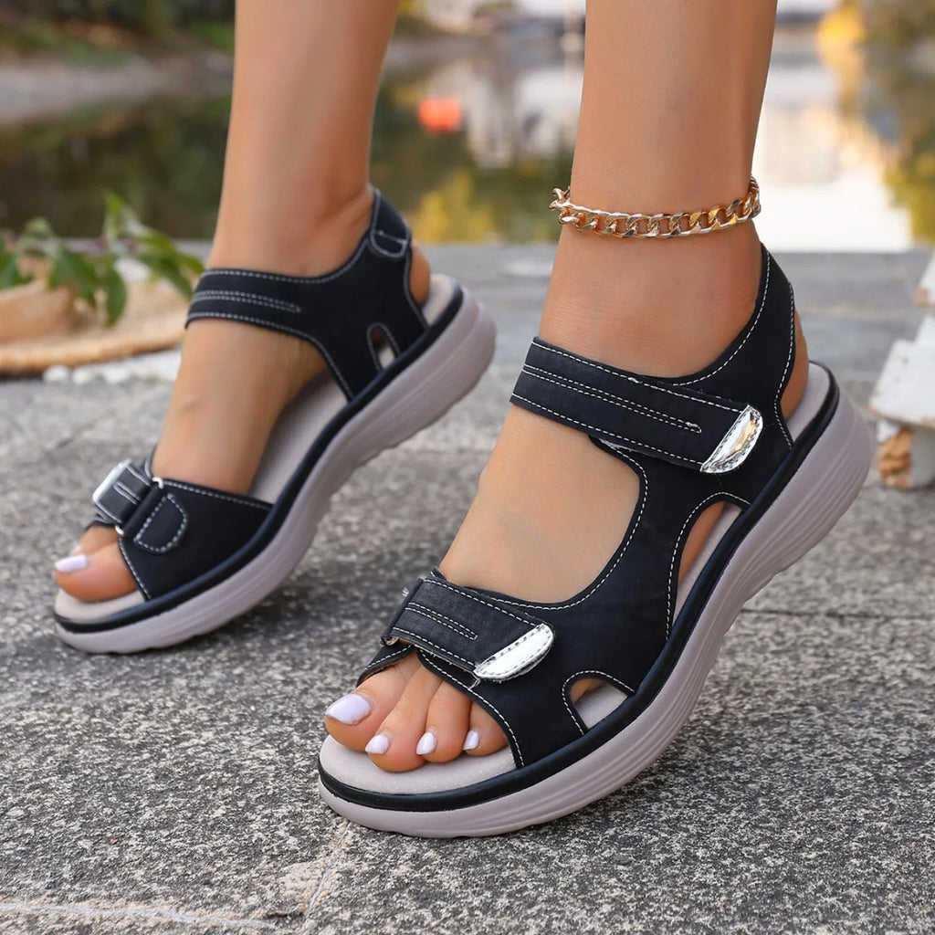 Summer Wedge Sandals for Women 2026 New Fashion Non Slip Beach Shoes Woman Lightweight Casual Platform Plus Size Sandals Women