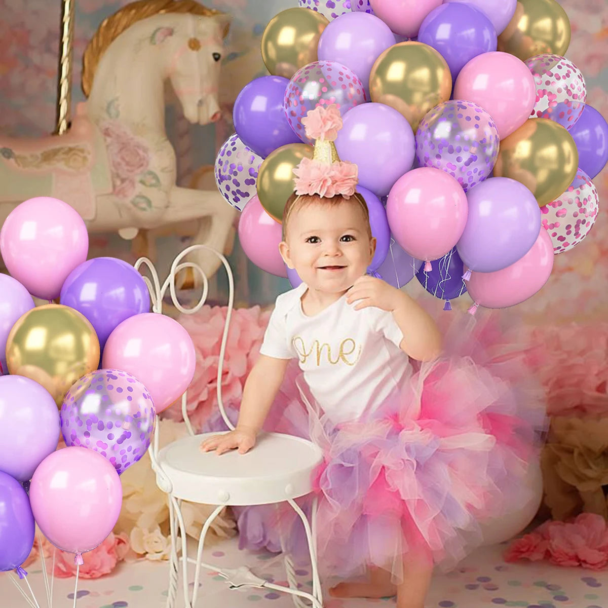 31/36/37/51/101Pcs Metallic Balloons Pearl Latex Balloon Gold Confetti Balloons for Birthday Weddings Baby Shower Party Decor