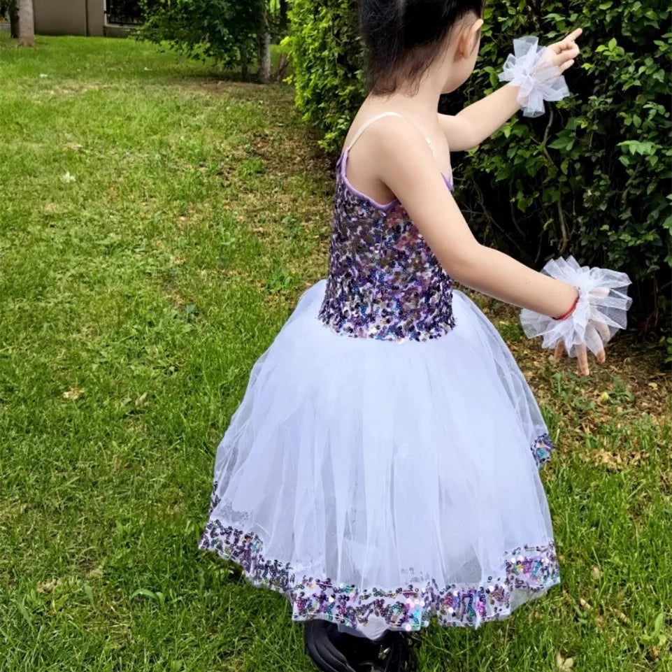 Summer Stage Girl Dress Tutu Ballerine Dance Kids Ballet Leotards Party Baby Dresses Outfit Ballet Girls Clothing Vestidos