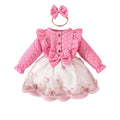 Ceeniu Baby Dresses For Birthday Long Sleeve Ruffles Bow Butterfly Party Dress For Girls 2024 Toddler Newborn Girl Clothes 2024