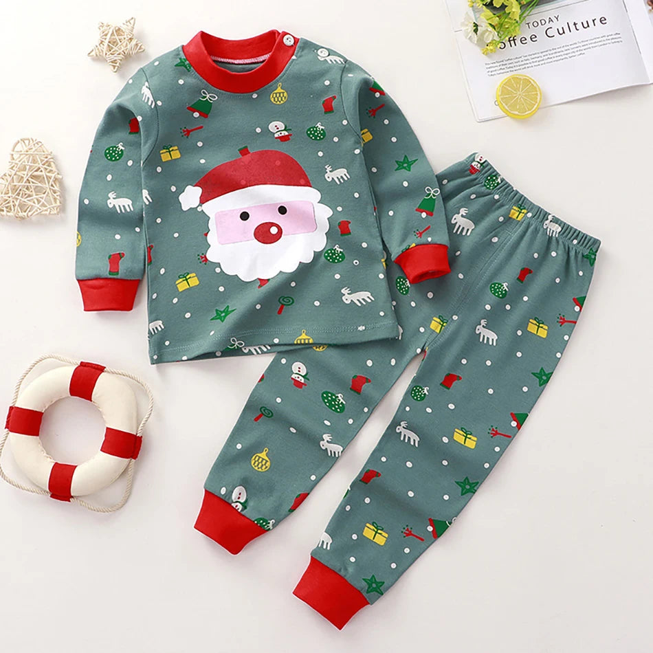 Baby Girl Clothes Pajamas Sets Boys Tops Set Child Christmas Gift Carnival Party Dress Kids Halloween Elf Cosplay Costumes Suit