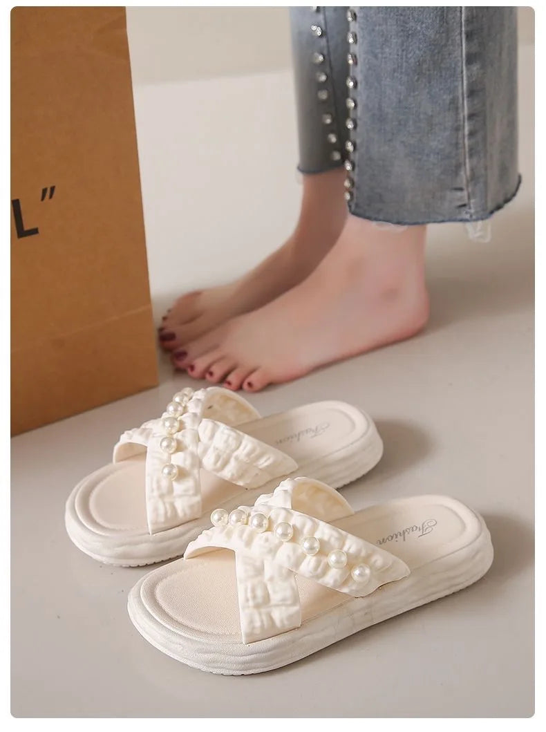 Summer Fashion Sandals Women Beach Platform Slippers Thick Bottom Anti-Skid Lightweight Female Slip-on Shoes Sandalias