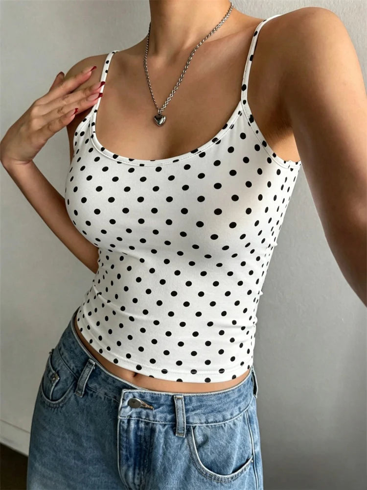 Women Backless Cami Crop Top Summer Solid Color Casual Sleeveless Top Streetwear Y2K Clothes