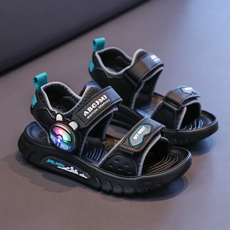 Summer Sandals for Boys Casual Beach Shoes Breathable Sport Sandals Comfortable Soft Sole Kids Shoes Fashion Non-slip Sandalias