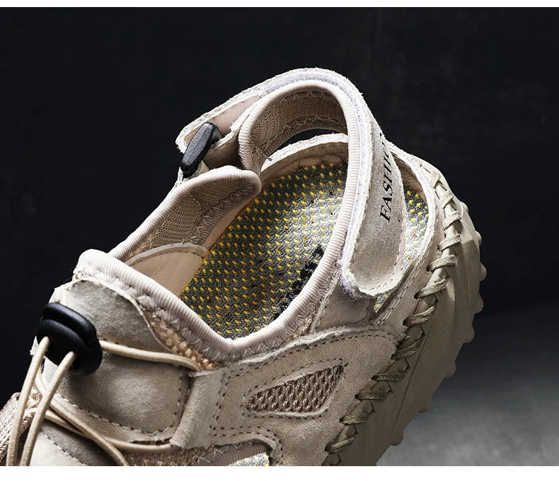 Summer Men Sandals Genuine Leather Mens Casual Shoes Outdoor Men Leather Sandals for Men Beach Shoes Roman mens Shoes