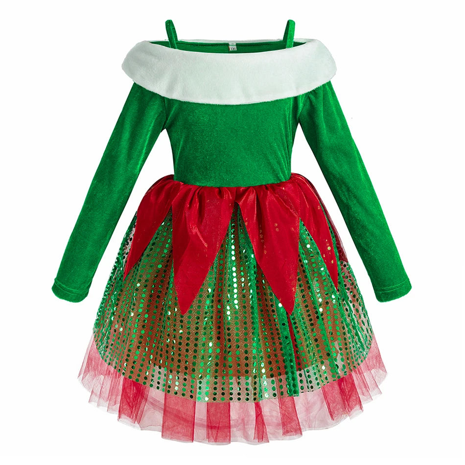 Baby Girl Clothes Pajamas Sets Boys Tops Set Child Christmas Gift Carnival Party Dress Kids Halloween Elf Cosplay Costumes Suit