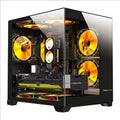 Power Train Coloured Glaze PC case Desktop 270° Sea View Room No pillars 240 water cooled Computer case