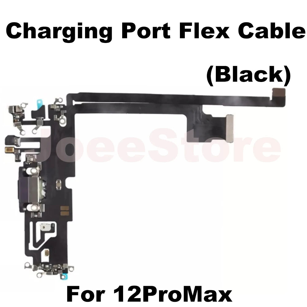Charging Port Flex Cable for iPhone 11 12 13 14 Pro Max Mini X XS XR USB Charger Dock Connector With Microphone Ribbon Repair