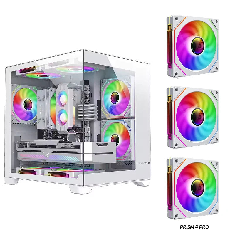 Power Train Coloured Glaze PC case Desktop 270° Sea View Room No pillars 240 water cooled Computer case
