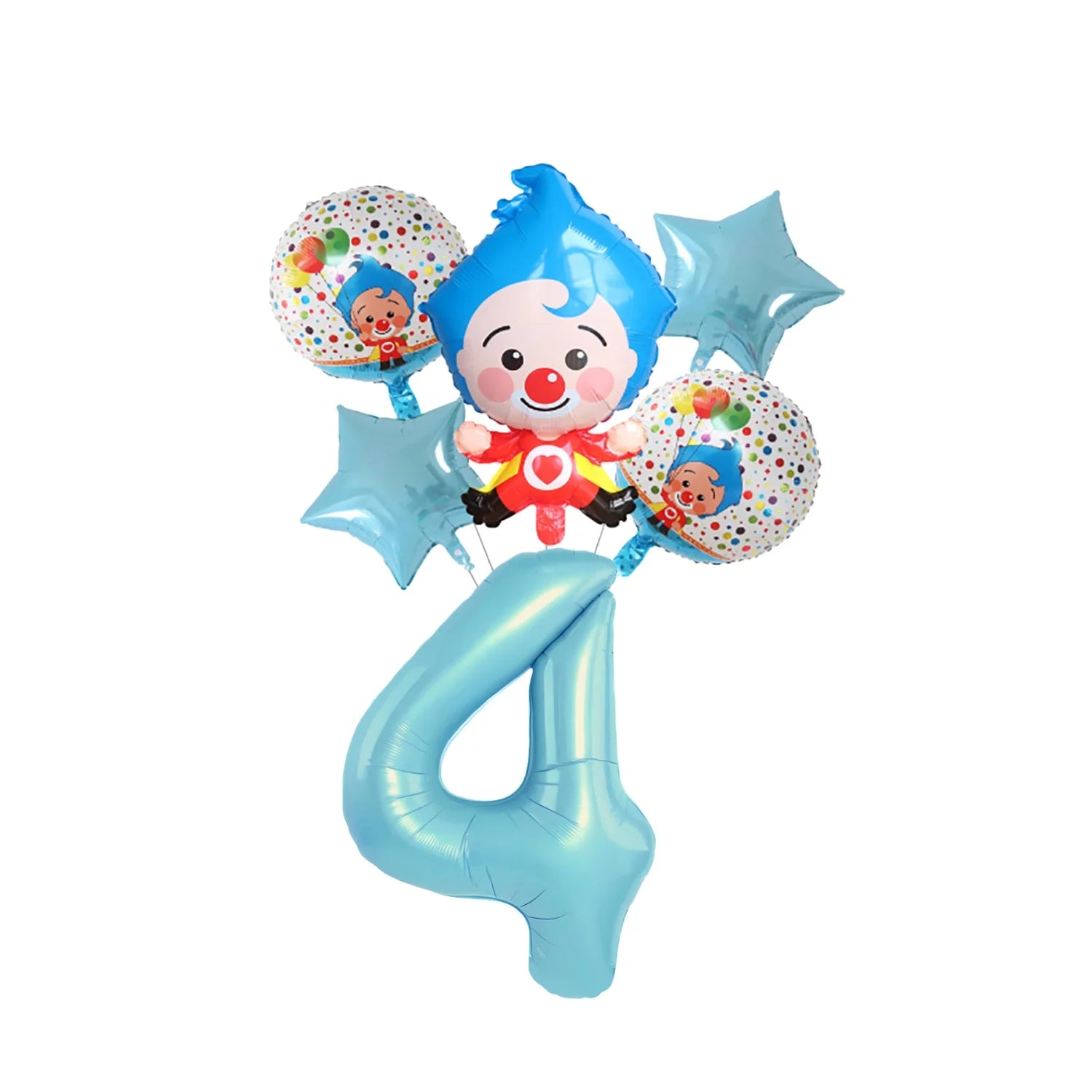 Catoon Clown Birthday Party Decoration Cute Tableware Cup Plate Balloon Banner Backdrop Gift Bag Favors for Kids Baby Supplies