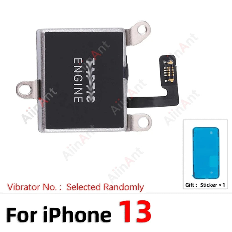 100% Test AiinAnt For TAPTIC ENGINE Vibrator Motor Flex Cable For iPhone 12 13 14 15 Pro Max Plus mini with Sticker Spare Parts