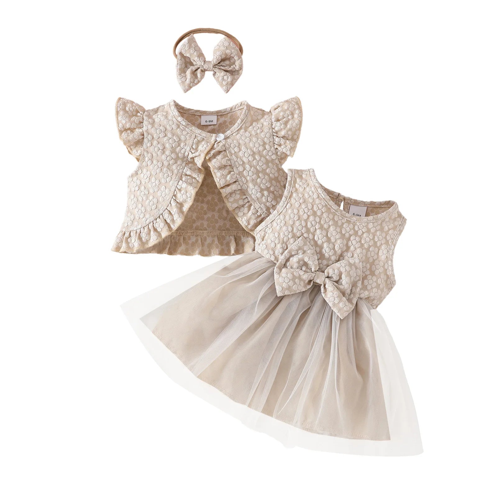 Ceeniu Baby Dresses For Birthday Long Sleeve Ruffles Bow Butterfly Party Dress For Girls 2024 Toddler Newborn Girl Clothes 2024