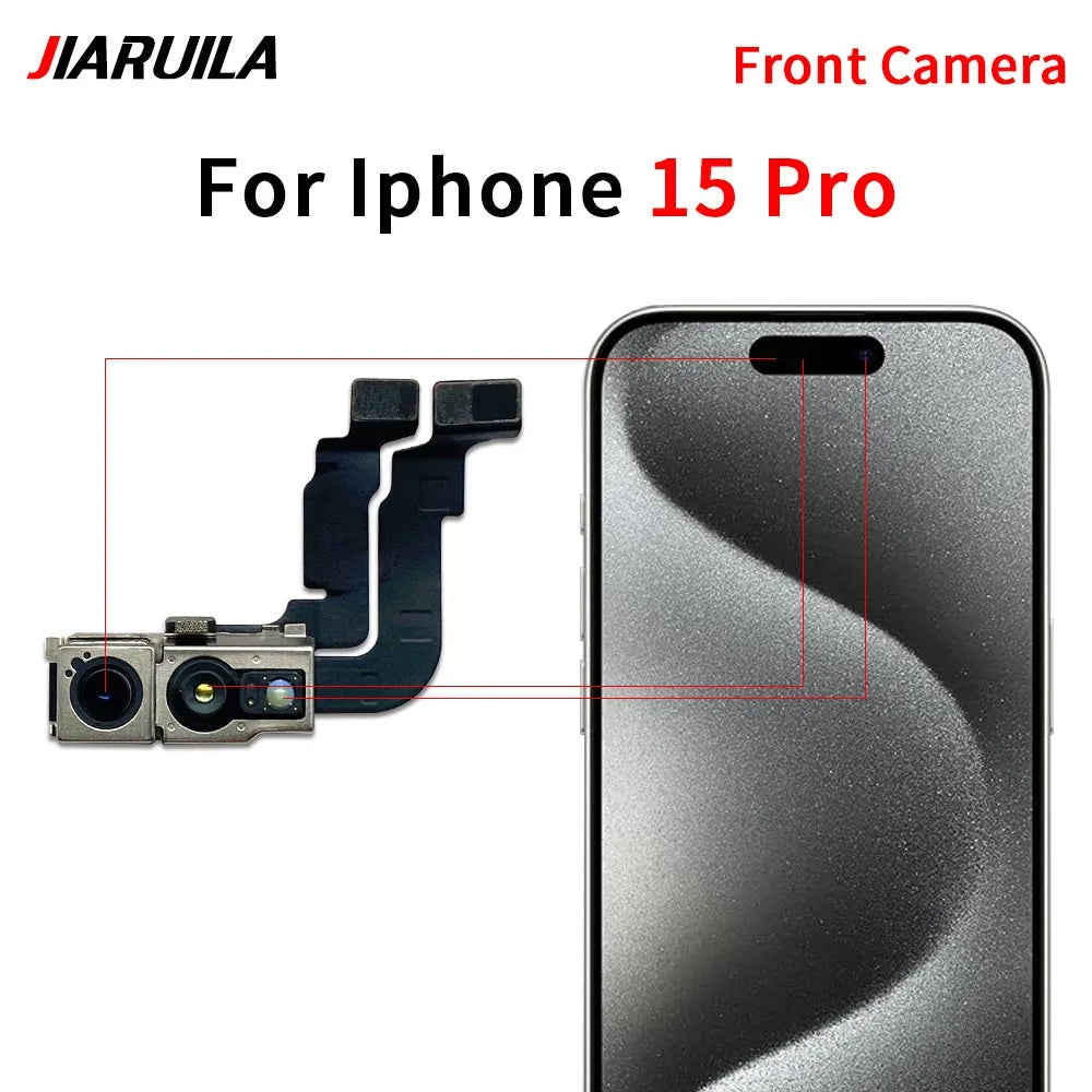 New Front Camera For iPhone 11 12 13 14 15 Pro 11Pro 12Pro 13Pro Max Mini Plus Flex Cable Facing Replacement Parts