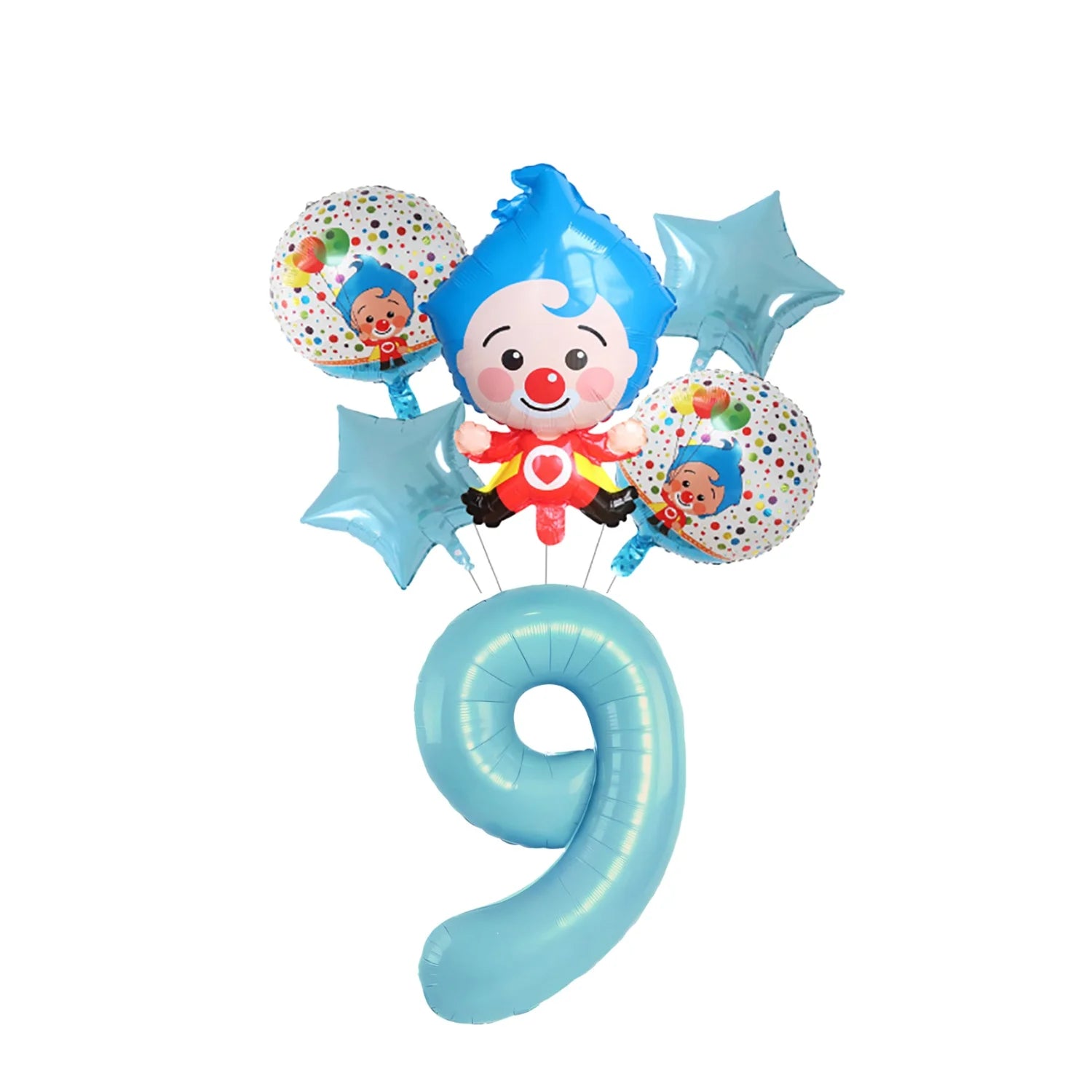 Catoon Clown Birthday Party Decoration Cute Tableware Cup Plate Balloon Banner Backdrop Gift Bag Favors for Kids Baby Supplies