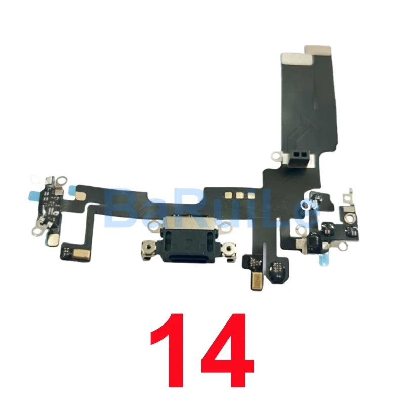 1pcs USB Charging Charger Port Flex For iPhone 11 12 13 14 Pro Max Dock Connector Microphone Headphone Audio Jack Flex Cable